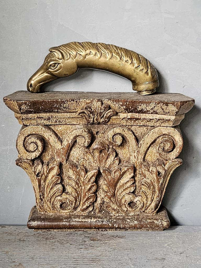 Bronzen wandelstok handgreep paard, Diversen, Gebruikt, ., Ophalen of Verzenden, .