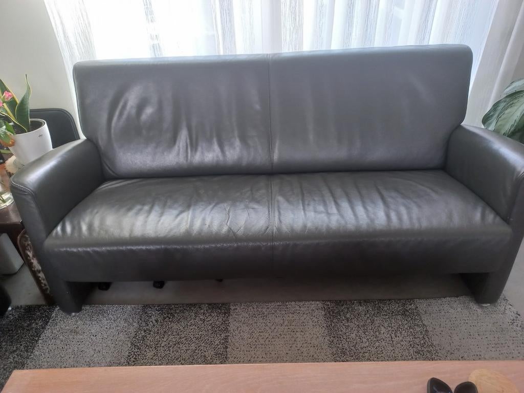 Leren bank, Ophalen, 150 tot 200 cm, Tweepersoons, Zo goed als nieuw