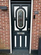 Voordeur glas en lood merbau, Ophalen, 200 tot 215 cm, Glas, Buitendeur