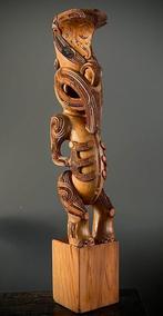 Maori houtsnijwerk Nieuw Zeeland New Zealand Tiki Rotorua NZ, Antiek en Kunst, Ophalen of Verzenden