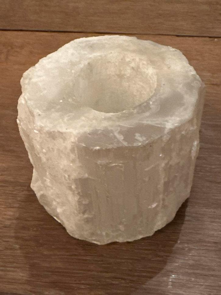 Seleniet kaarsenkandelaar per stuk 20,00, Huis en Inrichting, Woonaccessoires | Kandelaars en Kaarsen, Zo goed als nieuw, Kandelaar