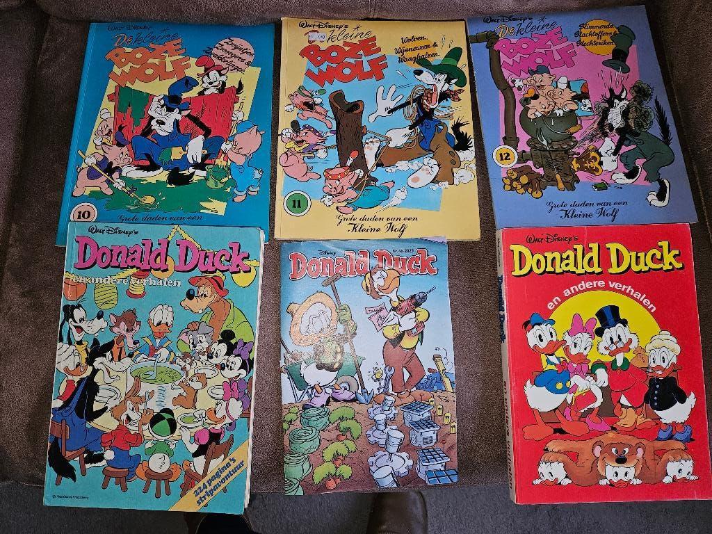 Donald Duck, Kleine boze wolf, Meerdere stripboeken, Ophalen of Verzenden, Gelezen, Walt disney