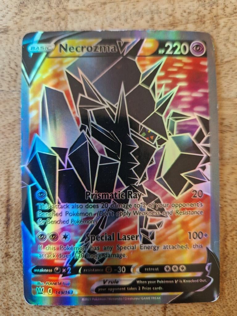 Pokémon kaart Necrozma V 149/163, Ophalen of Verzenden, Zo goed als nieuw