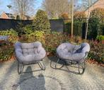 2 comfortabele schommelstoelen voor buiten - tuin, Ophalen, Zo goed als nieuw, Metaal