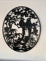 Metalen wanddecoratie vogels in boom 118x99cm, Ophalen, Gebruikt