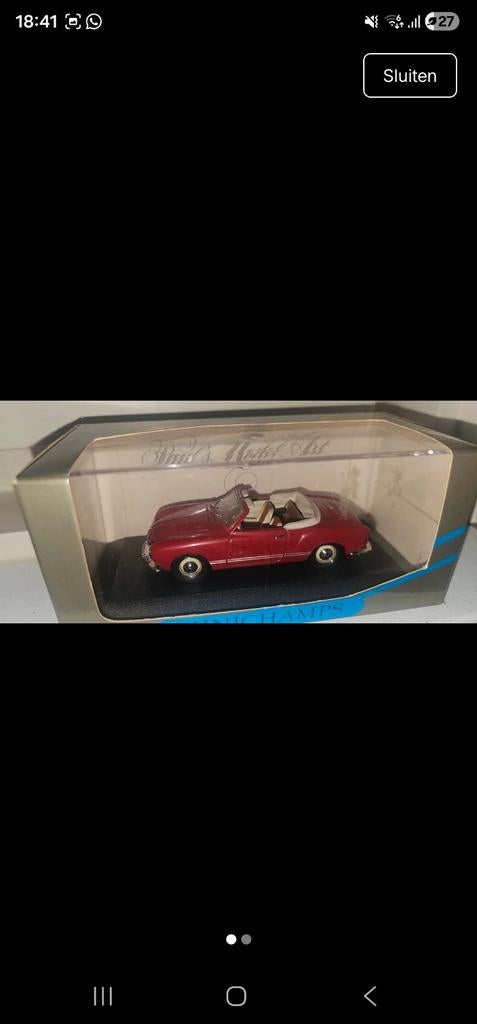 Karmann Ghia Collection modelauto, Verzenden, Zo goed als nieuw, Auto