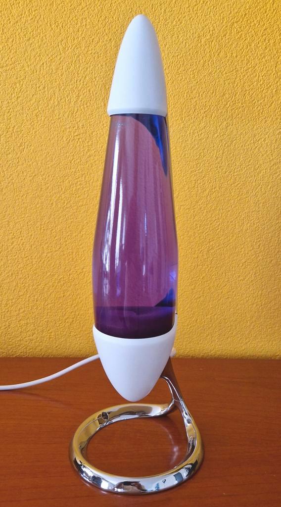 Space-Age stijl Mathmos Neo Lavalamp, paarse uitvoering., Huis en Inrichting, Lampen | Tafellampen, Zo goed als nieuw, Minder dan 50 cm