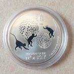 1 oz Zilver Year of the Monkey Lunar munt van 2016 Niue, Ophalen of Verzenden, Zilver