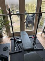 Bench press rack met stang, Ophalen, Zo goed als nieuw