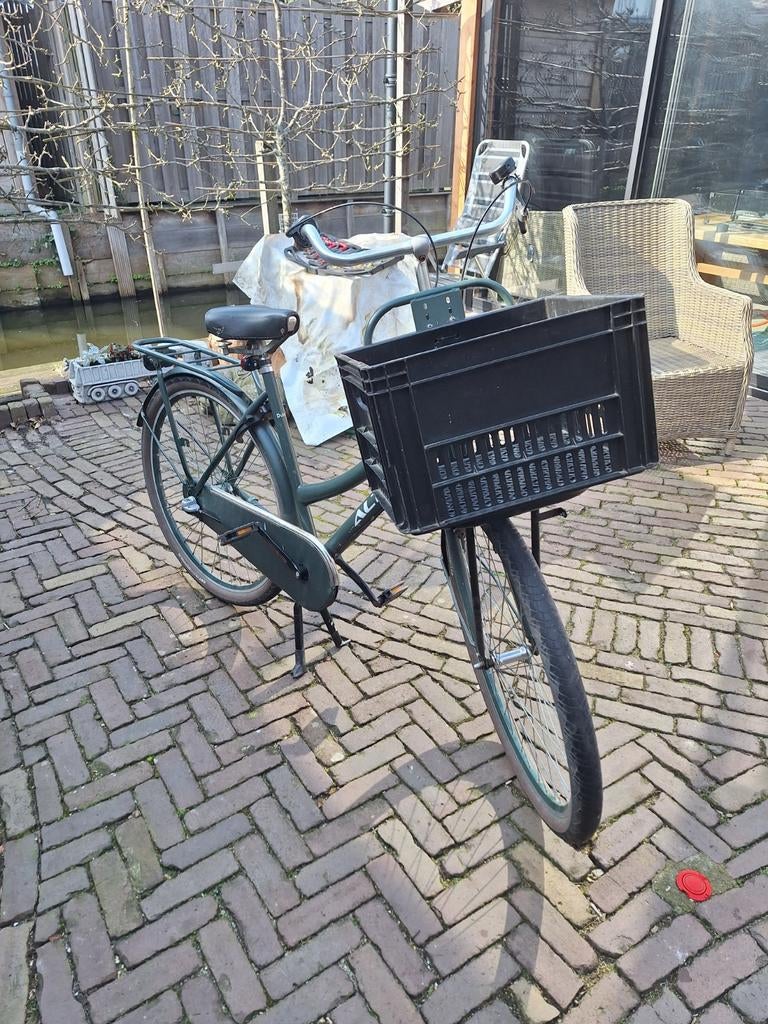 Gebruikte Transporter Fiets 28 inch met Krat en Terugtraprem, Ophalen, Gebruikt, Overige merken