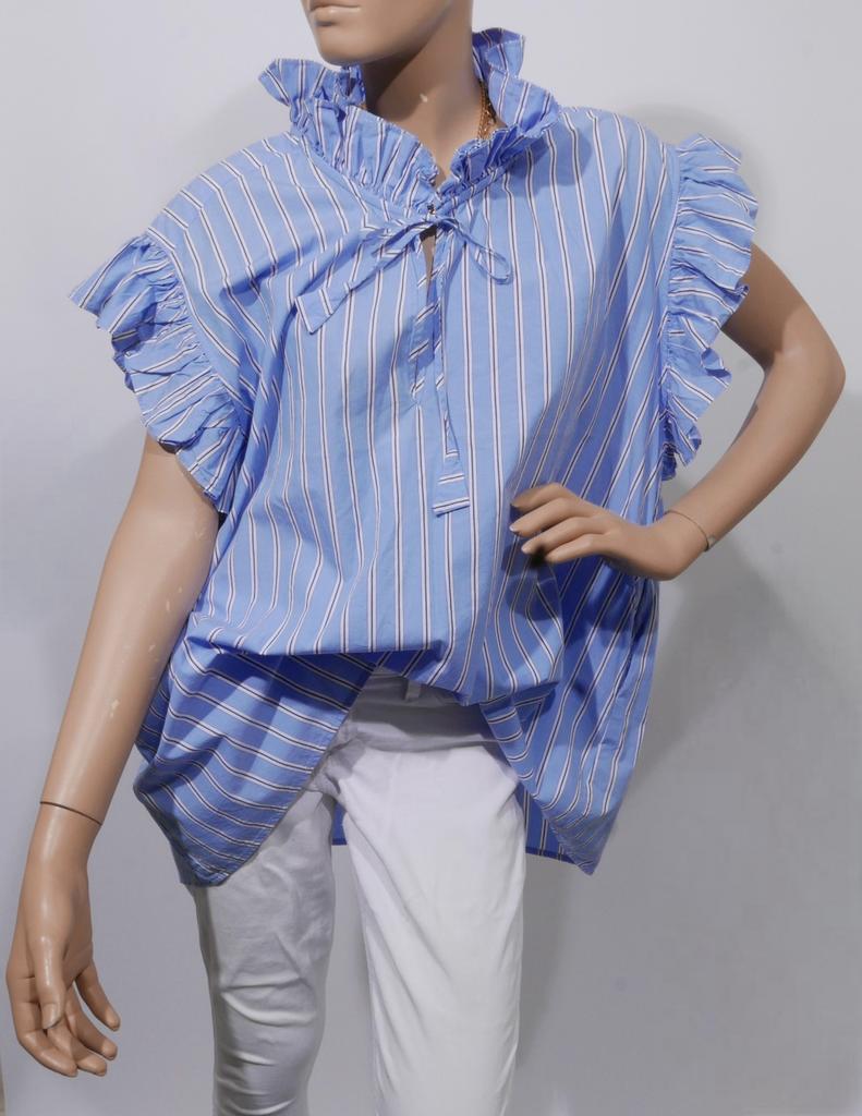 JOSEPH COPENHAGEN summer blouse free size ZGAN, Ophalen of Verzenden, Zo goed als nieuw, Maat 42/44 (L), Blauw