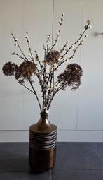 Grote pot vaas met kunstbloemen en lichtjes, Ophalen of Verzenden, Zo goed als nieuw, Overige kleuren, 75 cm of meer