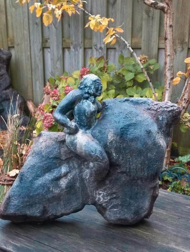 Brons beeld Brutalist futuristic bronzen abstract sculpture, Ophalen of Verzenden, Brons
