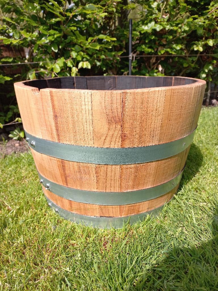 Kastanjehouten Vat Bloembak 3 varianten, Ophalen, Rond, Nieuw, Balkon