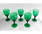 5 ZELDZAME GROENE 60s ORREFORS CORONATION WIJNGLAZEN KRISTAL, Ophalen, Glas of Glazen, Overige stijlen, Glas