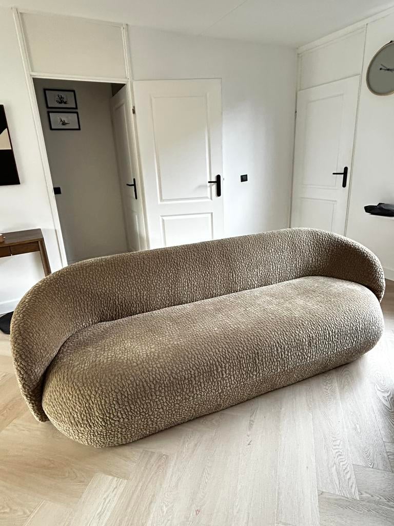 Pastıl merk zitsbank, Huis en Inrichting, Banken | Sofa's en Chaises Longues, Ophalen, Zo goed als nieuw, Eenpersoons, Minder dan 150 cm