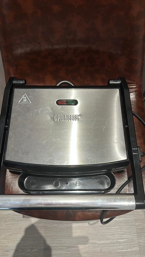 Princess panini grill tosti ijzer, Witgoed en Apparatuur, Contactgrills, Ophalen of Verzenden, Zo goed als nieuw