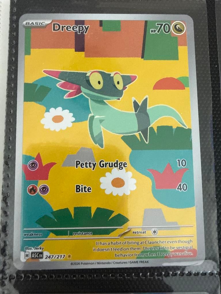 Dreepy Pokémon Kaart - Basic HP70 - 247/217, Ophalen of Verzenden, Zo goed als nieuw, Losse kaart