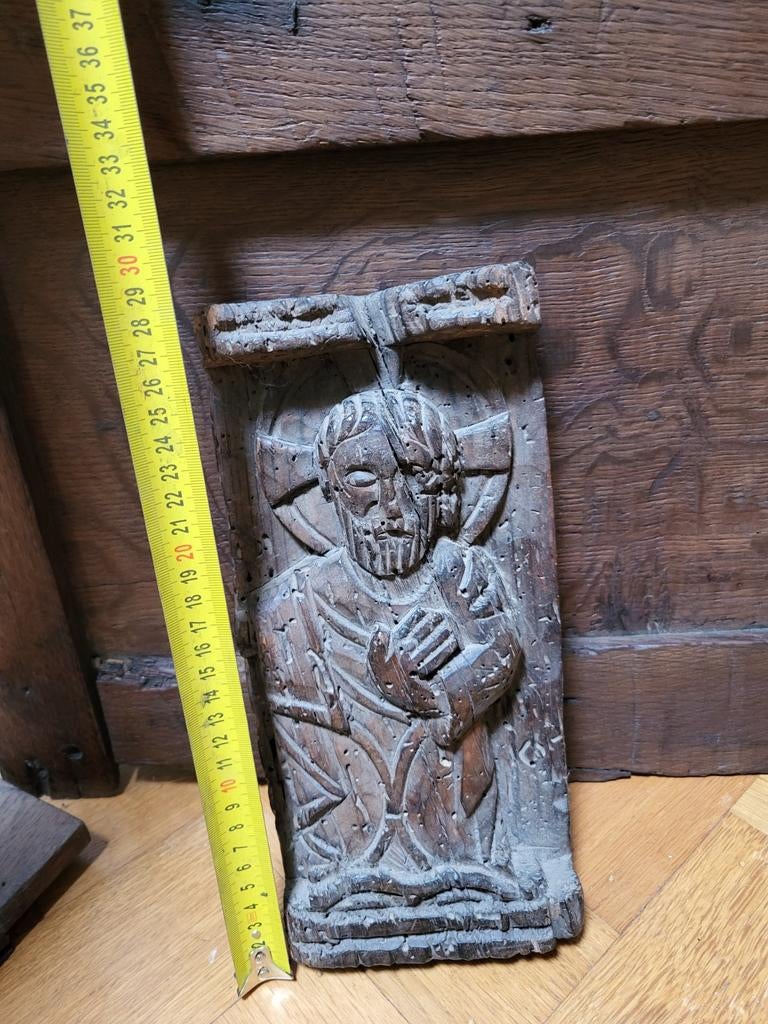 Romaanse stijl - heilige sculptuur, Ophalen of Verzenden