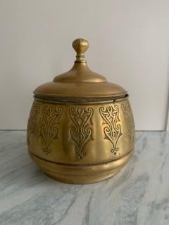 Koper ronde pot met deksel tabakspot Antiek Daalderop, Ophalen of Verzenden, Koper