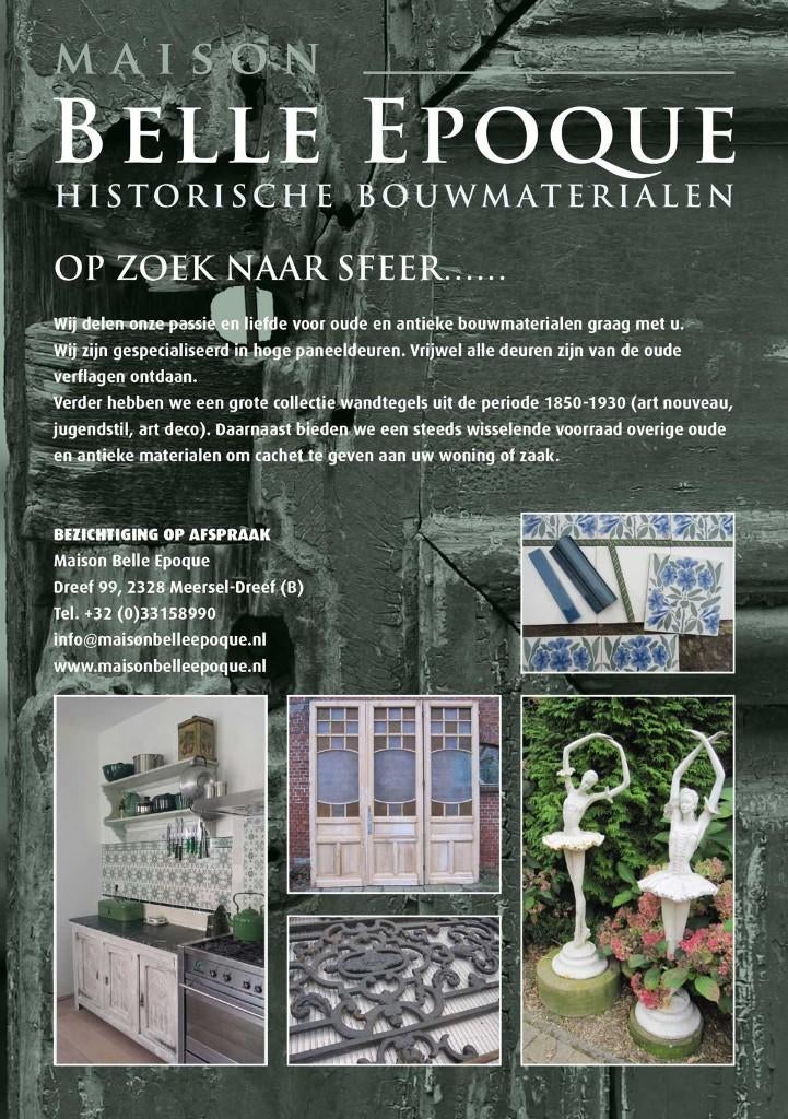 60 Art nouveau wandtegels met afbeelding lelie grijs/blauw, Ophalen