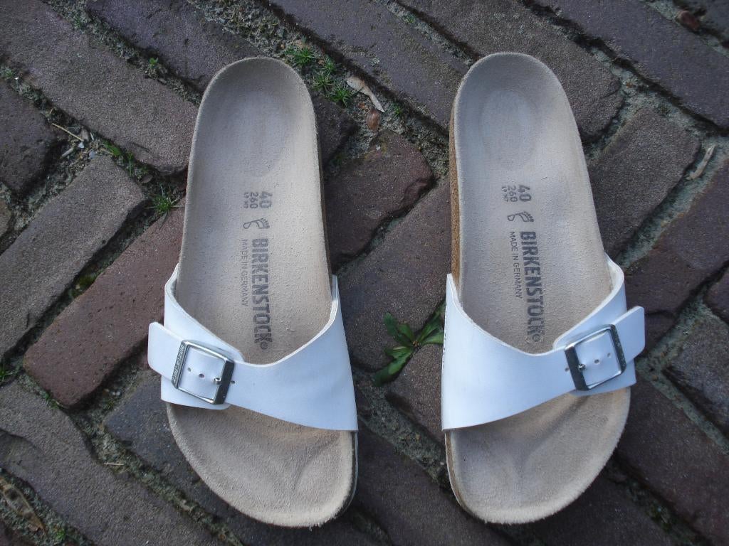BIRKENSTOCK MADRID WIT 40 NIEUW GRATIS VERZENDING PER POST, Verzenden, Wit, Nieuw, Slippers