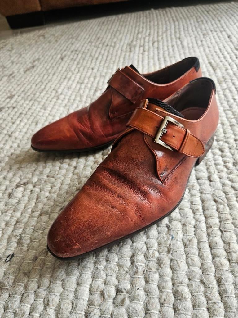 Floris van Bommel herenschoenen bruin leer maat 42, Kleding | Heren, Schoenen, Bruin, Floris van Bommel, Ophalen of Verzenden
