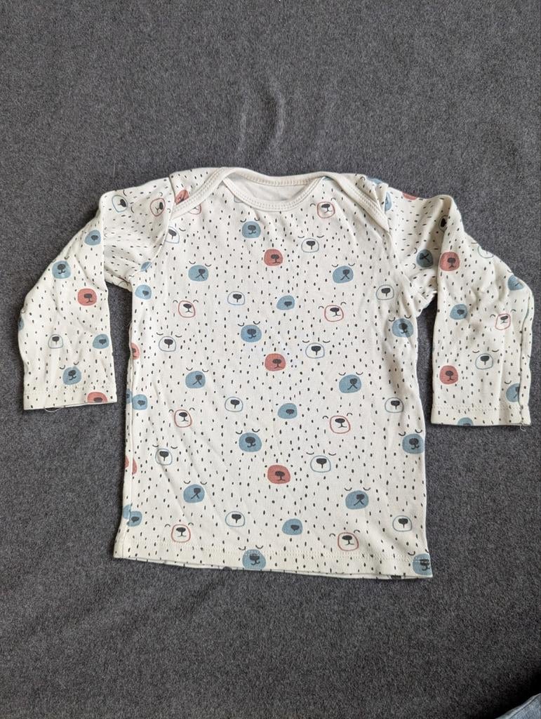 Schattig wit shirt, longsleeve (maat 86-92), Jongetje of Meisje, Kruidvat, Ophalen of Verzenden, Zo goed als nieuw