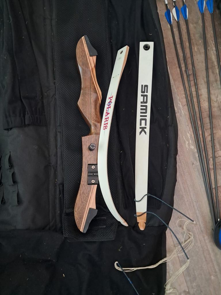 Samick Polaris Recurve handboog 48" - 16 lbs met pijlen, Ophalen, Gebruikt