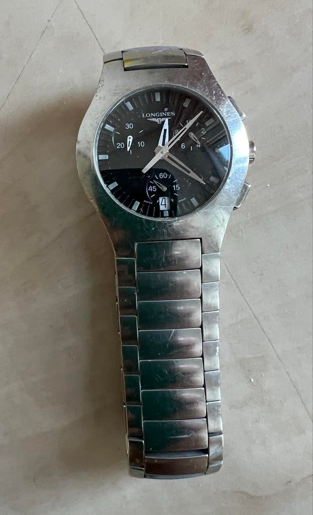 Longines dameshorloge chrono 24, Sieraden, Tassen en Uiterlijk, Horloges | Dames, Gebruikt, Staal, Polshorloge, Ophalen