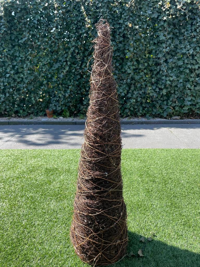 Decoratieve kegels voor binnen en buiten (2 stuks), Huis en Inrichting, Woonaccessoires | Overige, Zo goed als nieuw, Natuurlijk materiaal