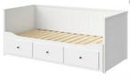 Ikea bed Hemnes met Matras en met lades en led verlichting, Ophalen, Tweepersoons, Zo goed als nieuw, 80 cm