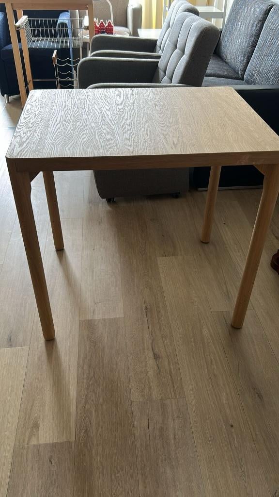 EETTAFEL RAVAROR IKEA, VOL EIKEN, NU MAAR 35,00, Ophalen, Gebruikt, 50 tot 100 cm, Eikenhout