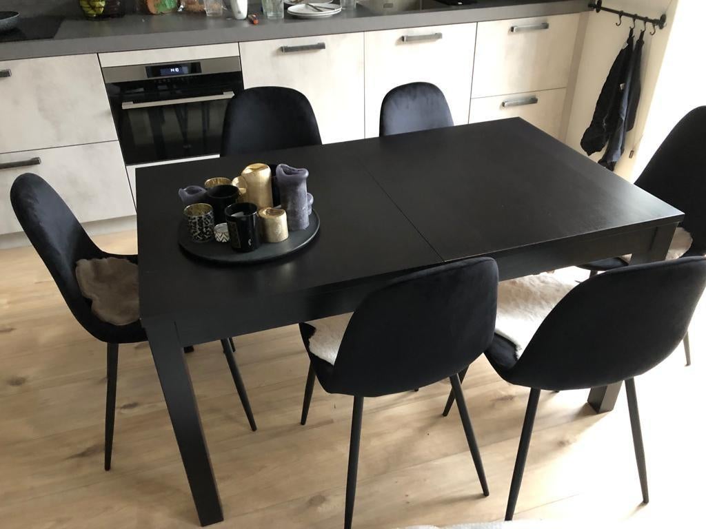 Ikea uitschuifbare tafel Bjursta 140/180/220 L  x84B x 74H, Ophalen, Minder dan 60 watt, Front, Rear of Stereo speakers, Overige merken