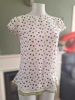 Ted Baker polka dot crème top 1 S 36, Kleding | Dames, Tops, Maat 38/40 (M), Overige kleuren, Verzenden, Zo goed als nieuw