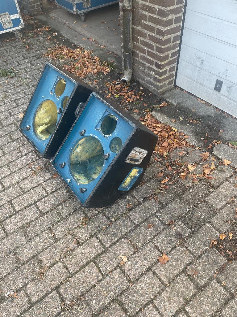 Lege monitor kasten stage accompany., Audio, Tv en Foto, Luidsprekers, Gebruikt, Minder dan 60 watt, Front, Rear of Stereo speakers