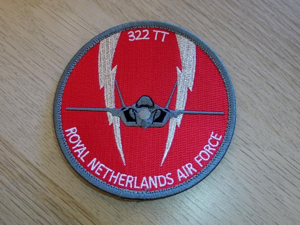 Patch Royal Netherlands Air Force 322 TT F-35 Lightning II, Verzenden, Luchtmacht, Nederland, Embleem of Badge