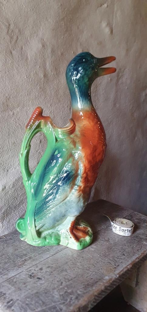 Saint Clément barbotine eend kan karaf, Antiek en Kunst, Ophalen of Verzenden