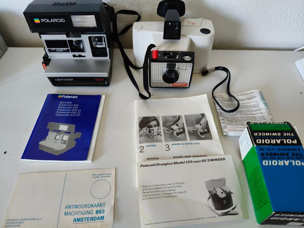 Polaroid Camera Collectie: Lightmixer 630 & Swinger Model 20, Ophalen of Verzenden, Gebruikt, Polaroid, Polaroid