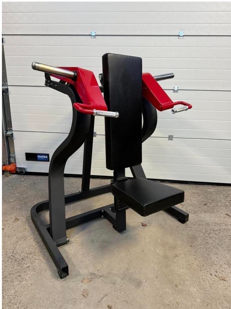 Plate loaded shoulderpress / schulterpresse 50 mm, Sport en Fitness, Fitnessmaterialen, Ophalen, Benen, Gebruikt, -