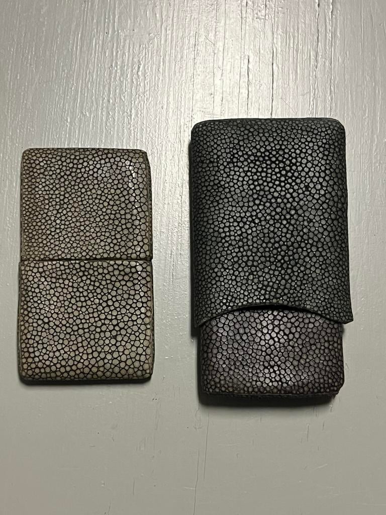 Leren etuitjes roggeleer, Sieraden, Tassen en Uiterlijk, Portemonnees, Ophalen of Verzenden, Zo goed als nieuw, Bruin, Leer