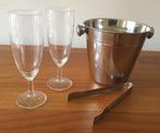 Kleine wijnemmer, ijstang + 2 glazen, Huis en Inrichting, Keuken | Keukenbenodigdheden, Overige typen, Ophalen of Verzenden, Nieuw