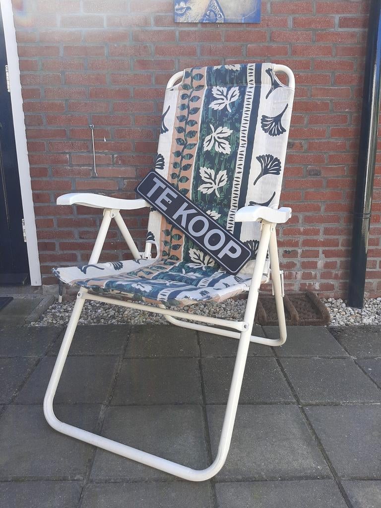 Leuke inklapbare tuinstoel in zo goed als nieuwe staat., Ophalen, Zo goed als nieuw, Aluminium, Verstelbaar