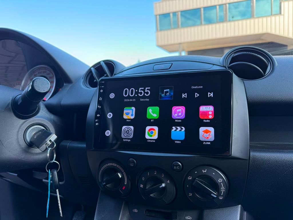 Mazda 2 1.3 TS-Airco-Navi-APK-NAP!, Auto's, Mazda, Voorwielaandrijving, Gebruikt, 31 €/maand, 4 cilinders