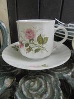 Kop en schotel Seltmann Weiden Bavaria met roze roosjes, Ophalen of Verzenden