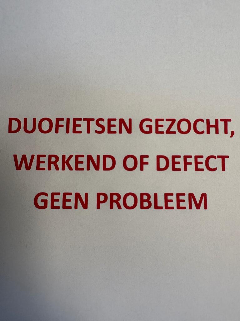Gezocht Van Raam Duofietsen, Ophalen of Verzenden, Gebruikt, Van Raam