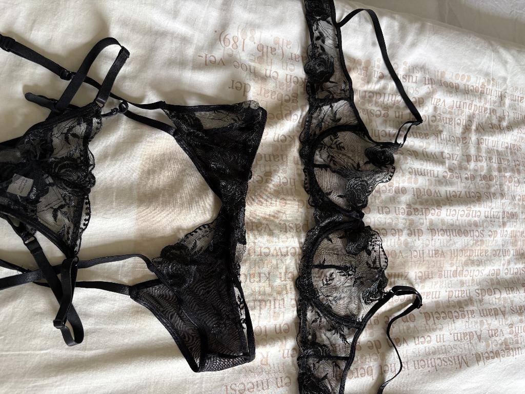 Lingerie Jarretel Set Delicaat Kant