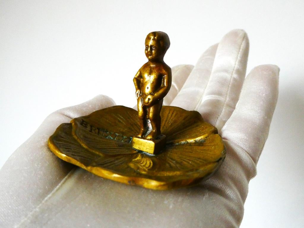 Vide poche / schaaltje Manneken Pis Brussel België brons, Antiek en Kunst, Ophalen of Verzenden, Brons