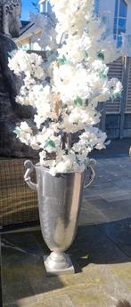 Bloempot vaas oorvaas aluminium, Ophalen of Verzenden, Zo goed als nieuw