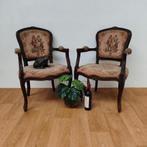 Brocante Gobelin vintage Franse Louis XV stoelen fauteuils 2, Valkenswaard, Gebruikt, Info@flashbackfurniture.nl, Flashback Furniture